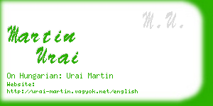 martin urai business card